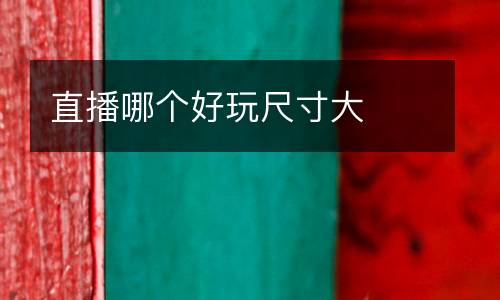 直播哪個好玩尺寸大