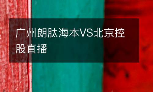 廣州朗肽海本VS北京控股直播
