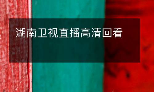 湖南衛(wèi)視直播高清回看