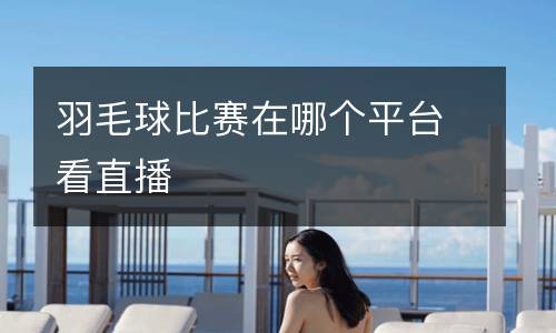 羽毛球比賽在哪個平臺看直播